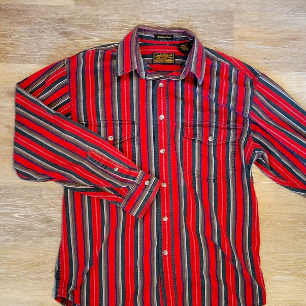HOST PICK Vintage Eddie Bauer striped flannel button down